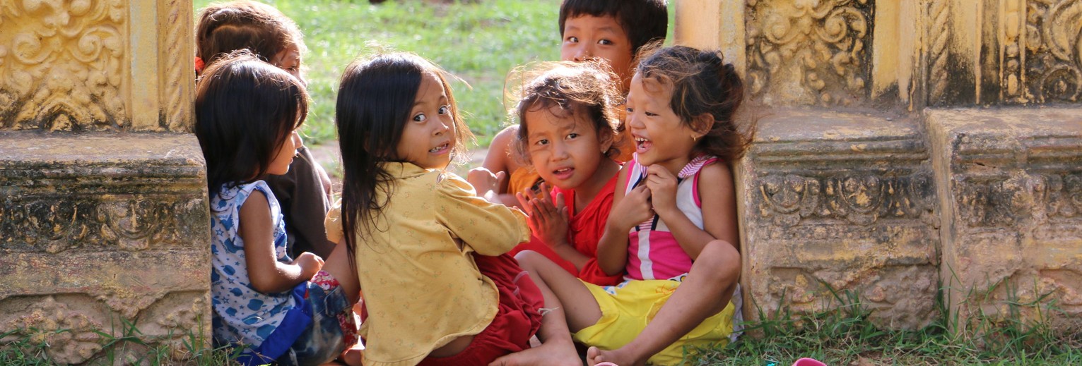 Kinderen in Kratie, Cambodja