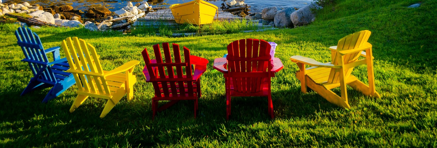 Rustieke baai in Nova Scotia