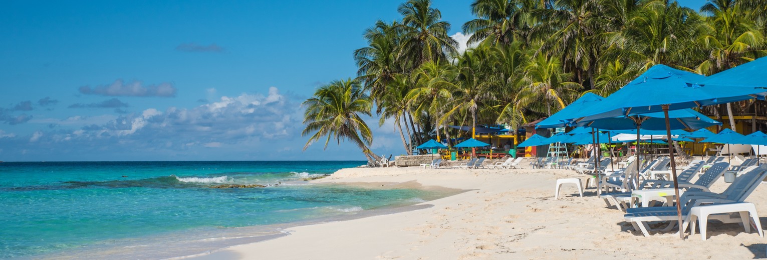 Witte stranden van San Andres, Colombia