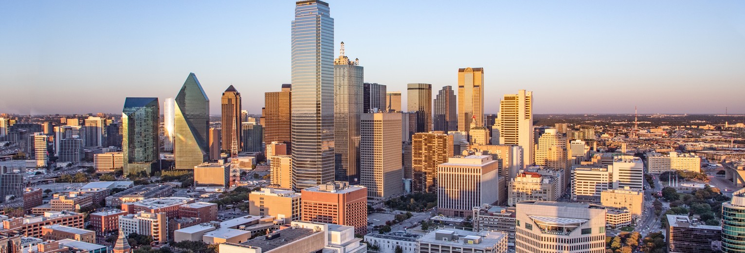 De skyline van Dallas, Texas, USA