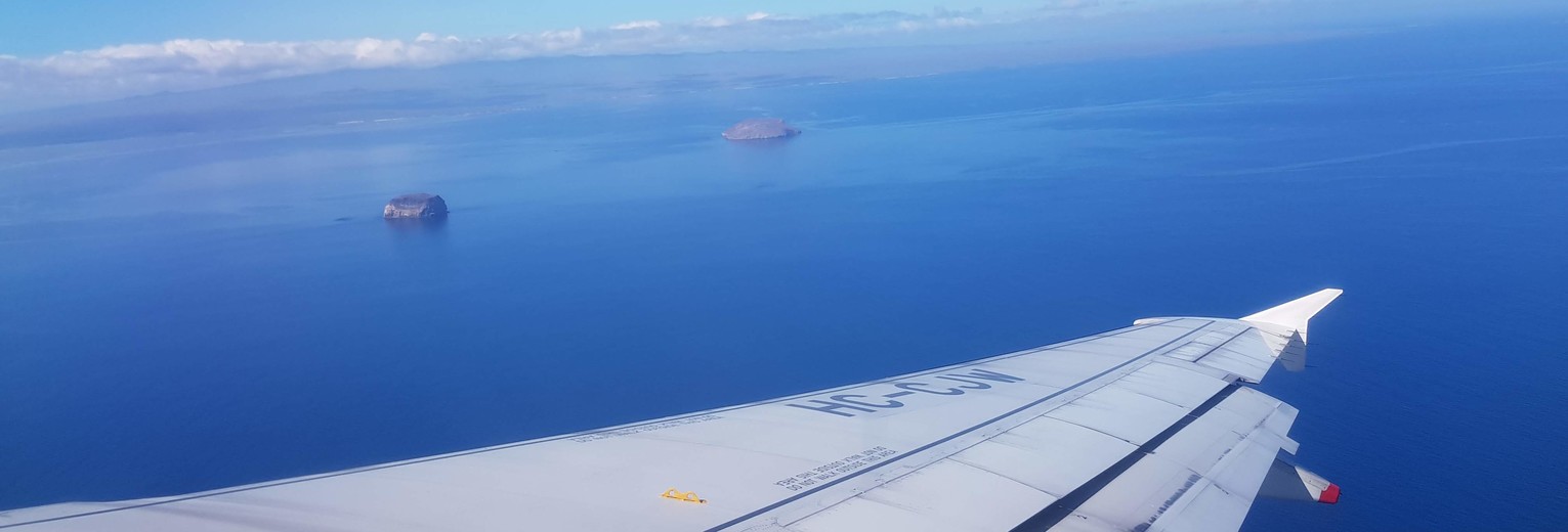 In de verte zit u ze al liggen, de Galapagoseilanden