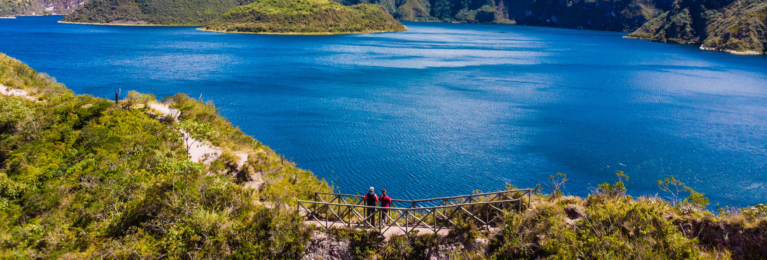 Het Cuicocha meer nabij Otavalo