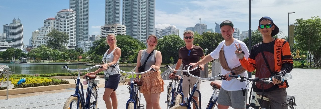 Fietsen in Bangkok, Thailand Fietsen in Bangkok, Thailand