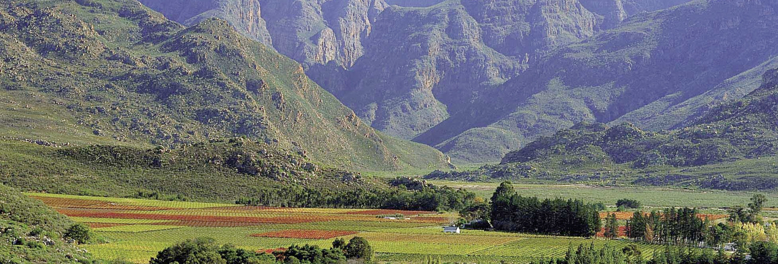 Prachtige landschappen bij Franschhoek, Zuid-Afrika