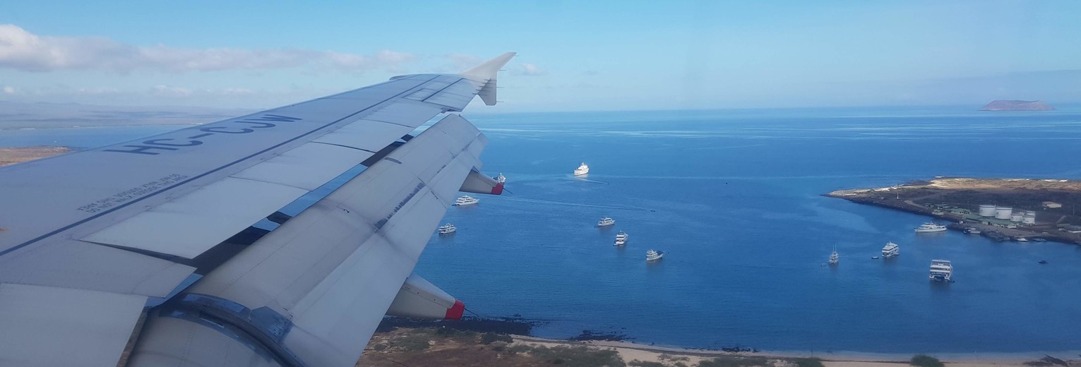 een laatste blik op de eilanden verlaat u de Galapagos