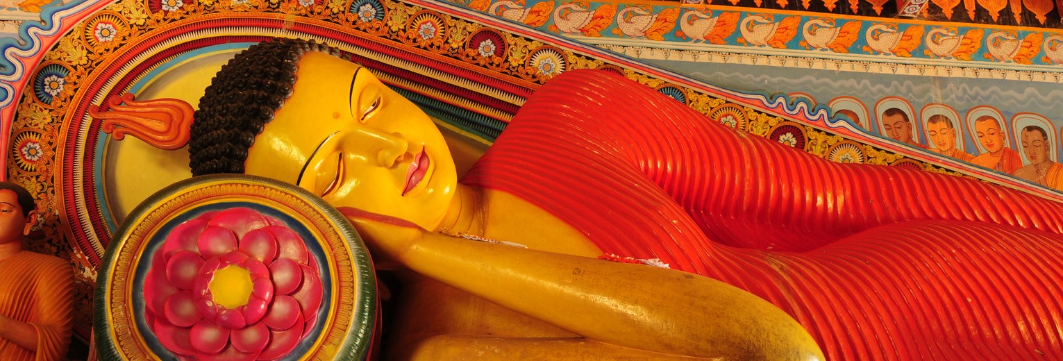 Liggende Boeddha in Anuradhaphura, Sri Lanka