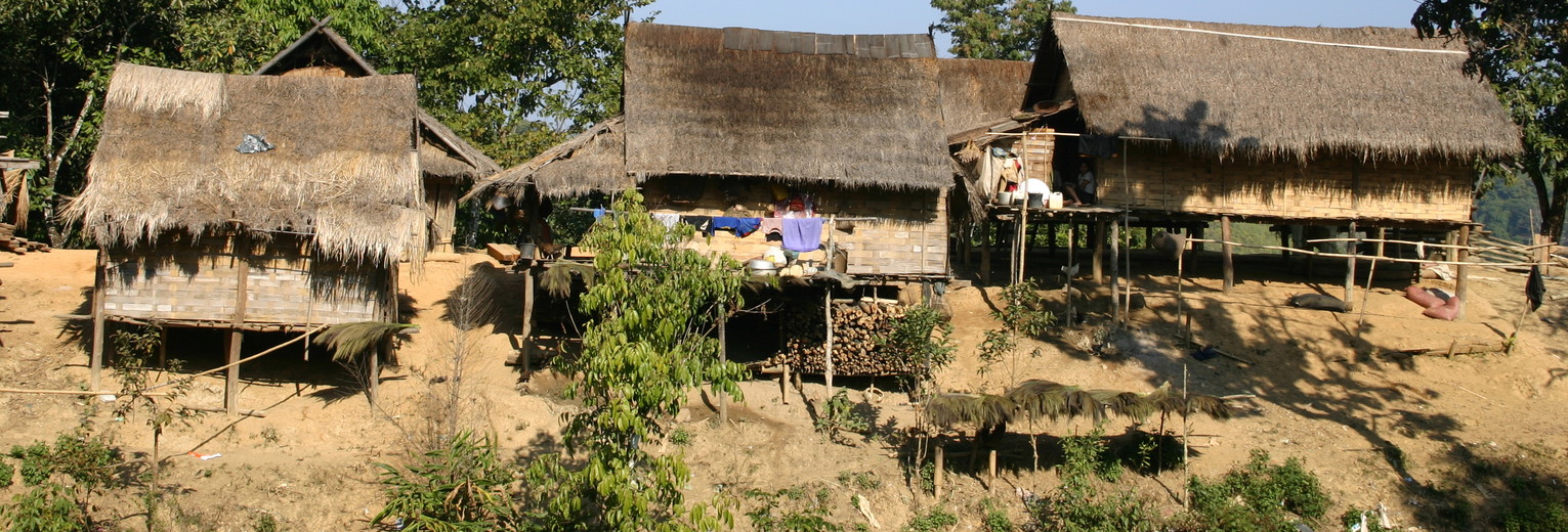 Muang Sing huisjes in Laos