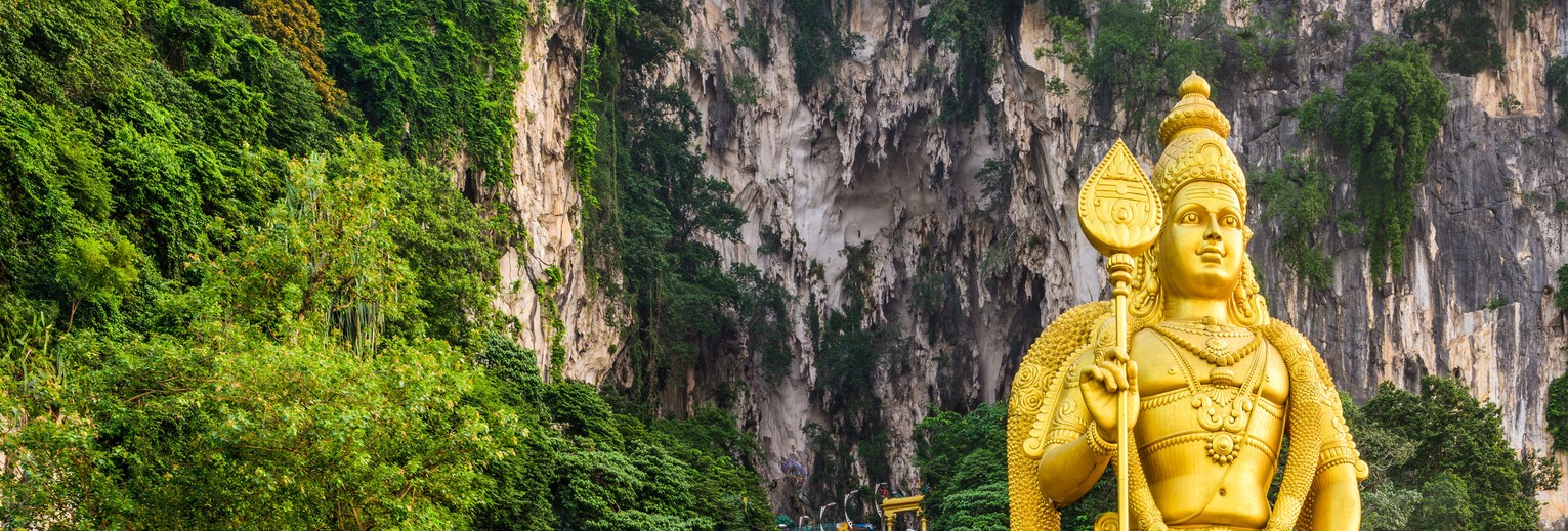 De ingang van Batu Caves in Kuala Lumpur, Maleisië
