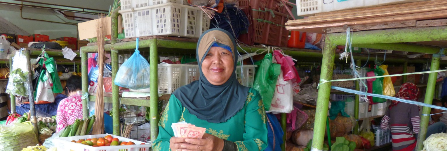 Bezoek de markt in Kota Kinabalu, Maleisië Bezoek de markt in Kota Kinabalu, Maleisië