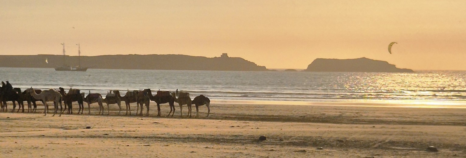 Prachtige zonsondergang in Essaouira