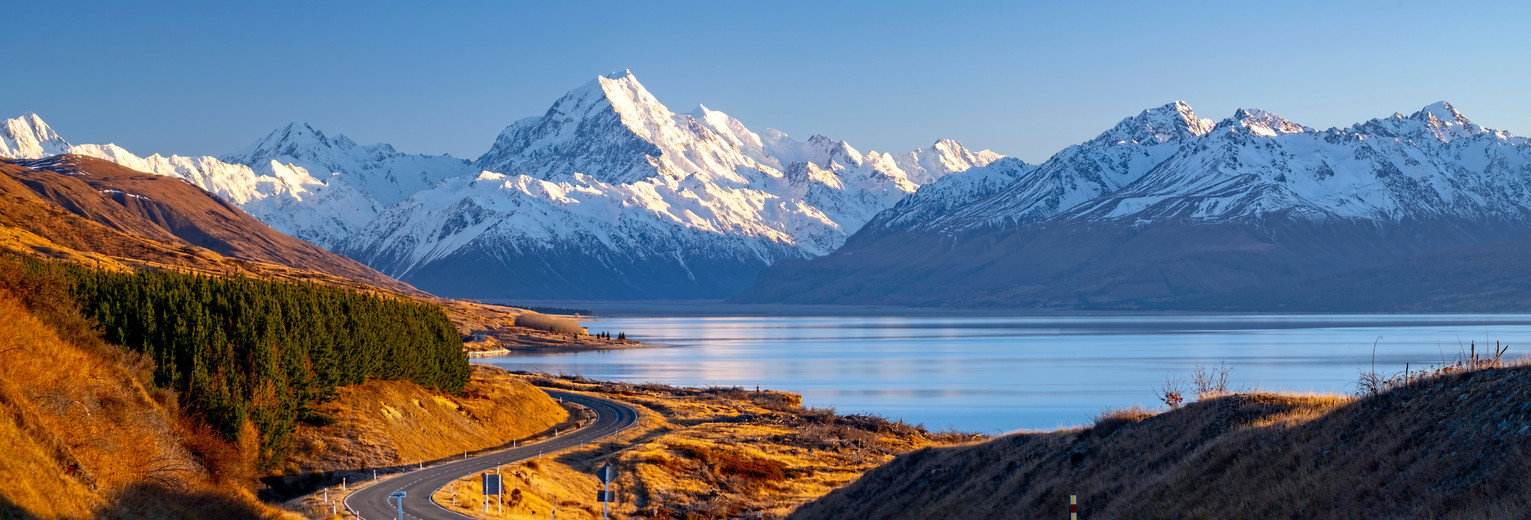 Schitterend uitzicht bij Mount Cook, Nieuw-Zeeland