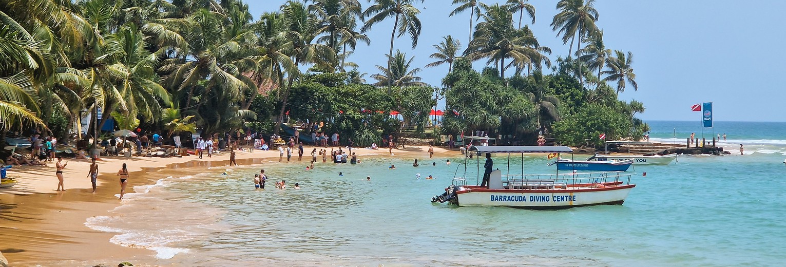 Hikkaduwa strand in Sri Lanka