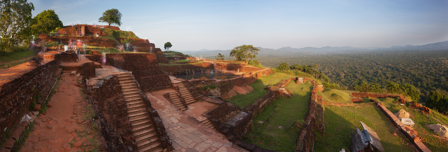 Het uitzicht vanaf Lion's Rock in Sigiriya, Sri Lanka