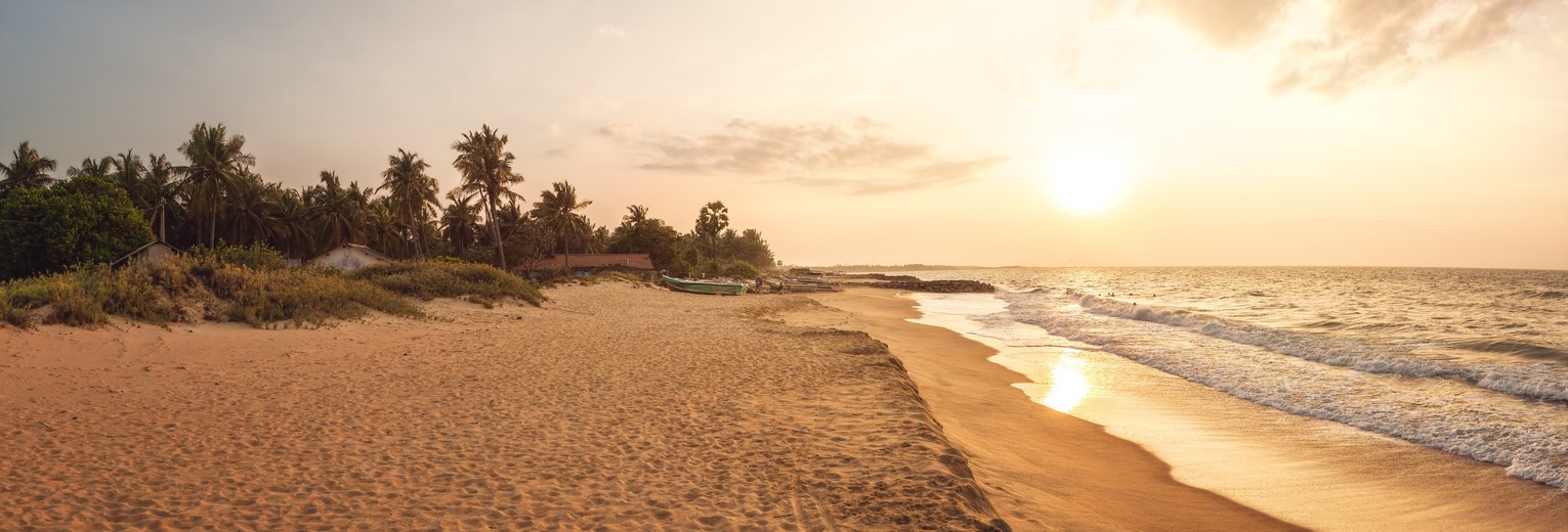 Het zandstrand van Kalpitiya, Sri Lanka