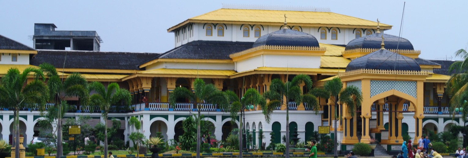 Het paleis van de Sultan in Medan op Sumatra, Indonesië