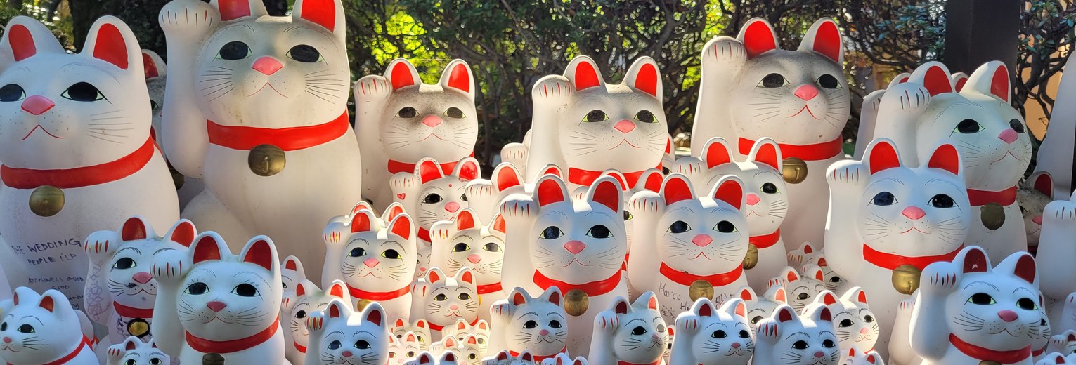 Allemaal katten in de Gotokuij tempel Allemaal katten in de Gotokuij tempel