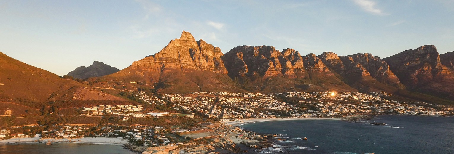 Uitzicht op de tafelberg in Zuid-Afrika