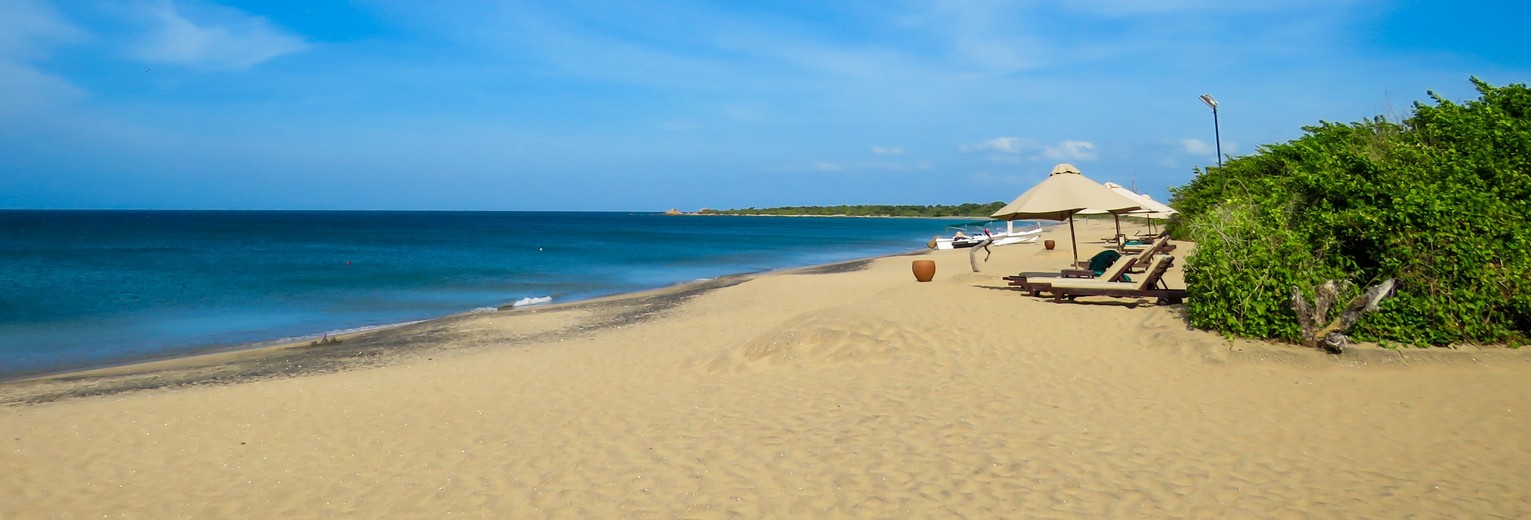 Het strand van Passikudah, Sri Lanka