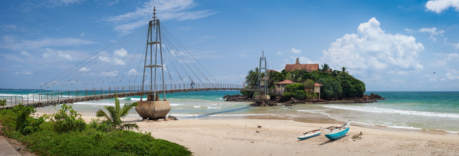 De Paravi Duwa Tempel in Mirissa, Sri Lanka
