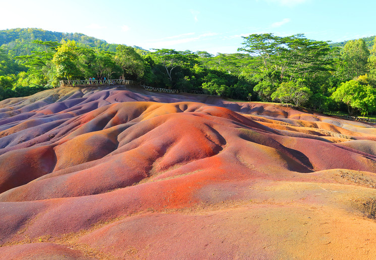 Seven Coloured Earth door vulkanische uitbarstingen op Mauritius