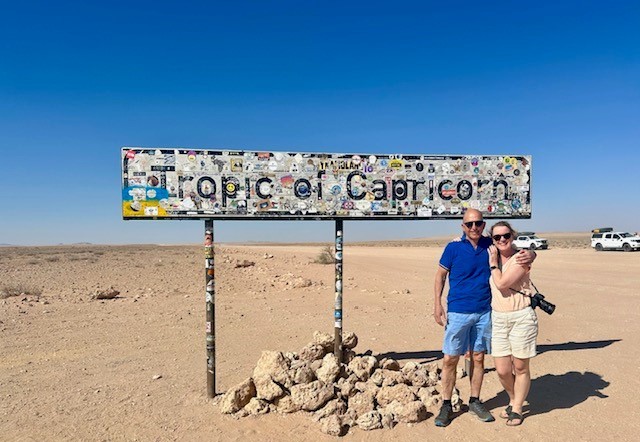 Connie en man in de Caprivi Strook