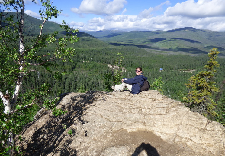Wandeling bij Chena Hotsprings, Alaska, Amerika