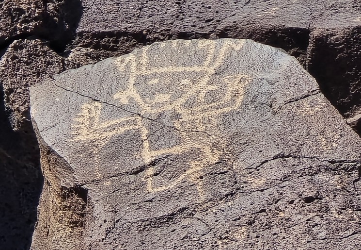 Bijzondere rotstekeningen in het Petroglyph National Monument, New Mexico, Verenigde Staten