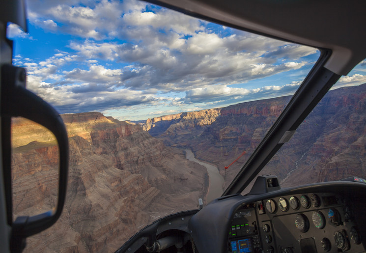 De Grand Canyon vanuit een helikopter gezien