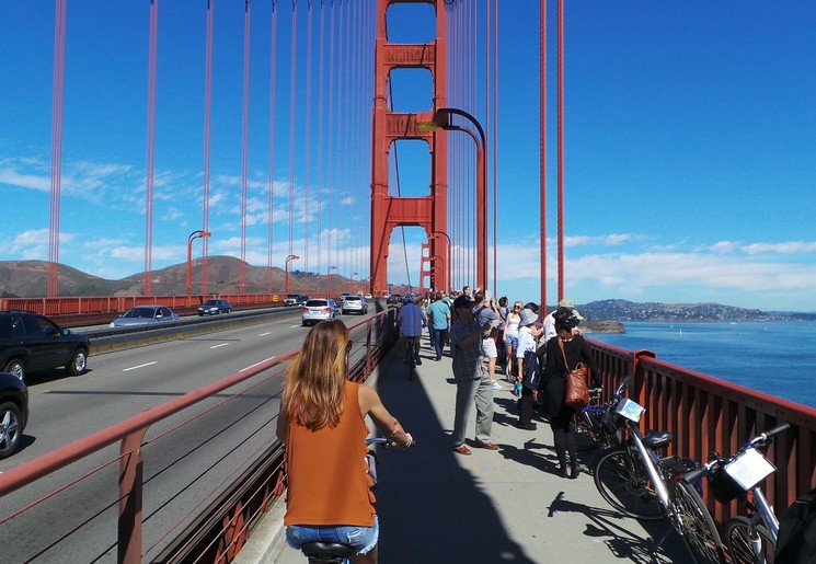 Fietsen over de Golden Gate Bridge in San Francisco