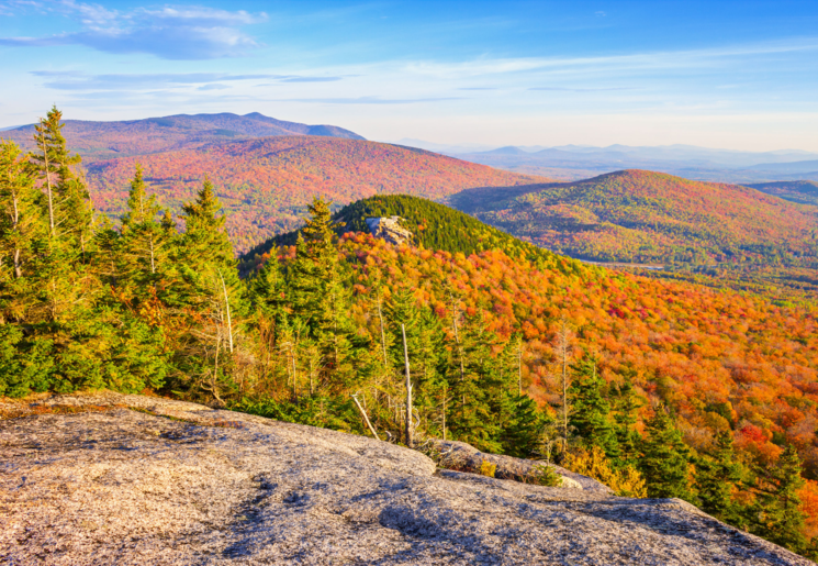 Indian Summer in White Mountains, New England Amerika