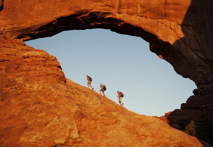 Wandelen in Arches National Park, Amerika