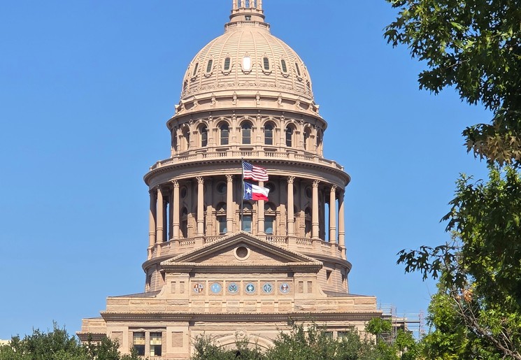 Eyecatcher in Austin is het roze Capitool, Texas, Amerika