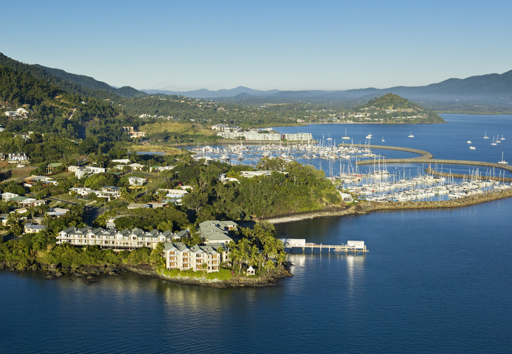 De stad Airlie Beach, Australië