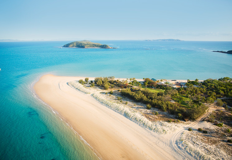 Het witte strand van Great Keppel Island, Australië
