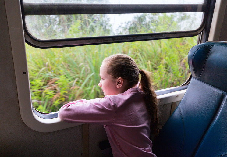 In de trein in Sri Lanka