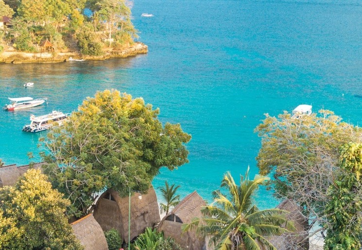 Prachtige uitzichten op Nusa Lembongan, Bali