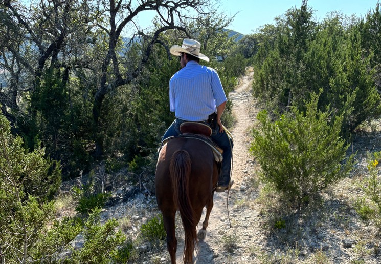 Paardrijden op de ranch in Texas Paardrijden op de ranch in Texas