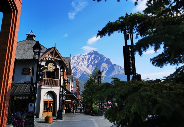 Het dorpje Banff in Canada