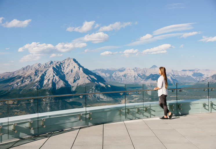 Gondola rooftop in Banff National Park