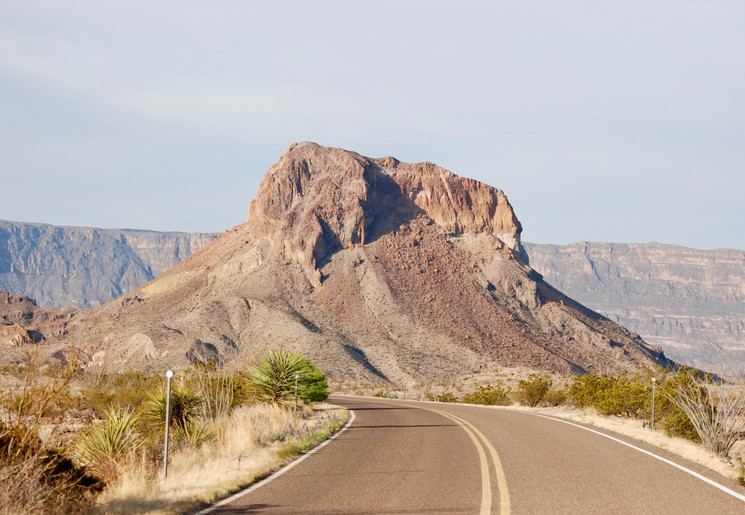 Soms groen, soms kaal, afwisseling in landschappen in nationaal park Big Bend, Texas, USA