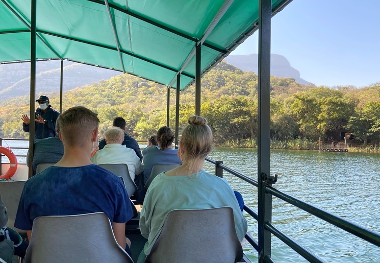 Varen op Blyde River Dam, Zuid-Afrika