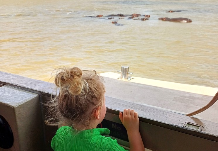 Kindje spot de nijlaarden bij St. Lucia