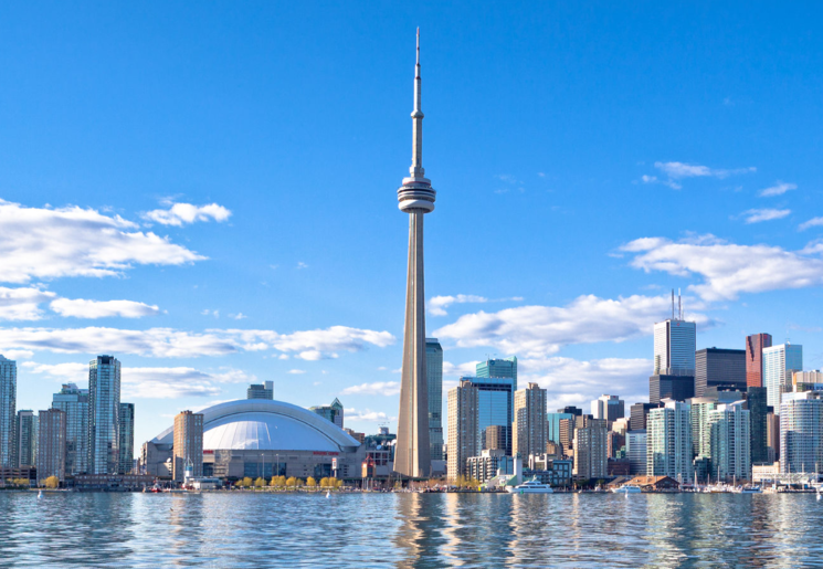 Uitzicht op de skyline van Toronto