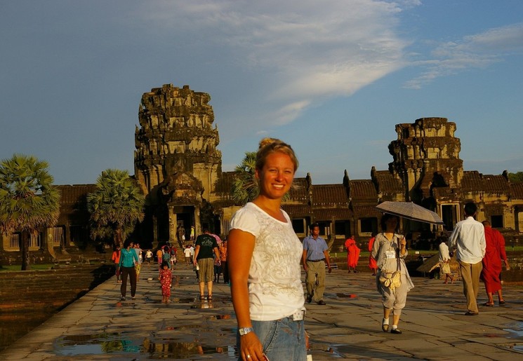 Cambodja Angkor Wat medewerker Annet