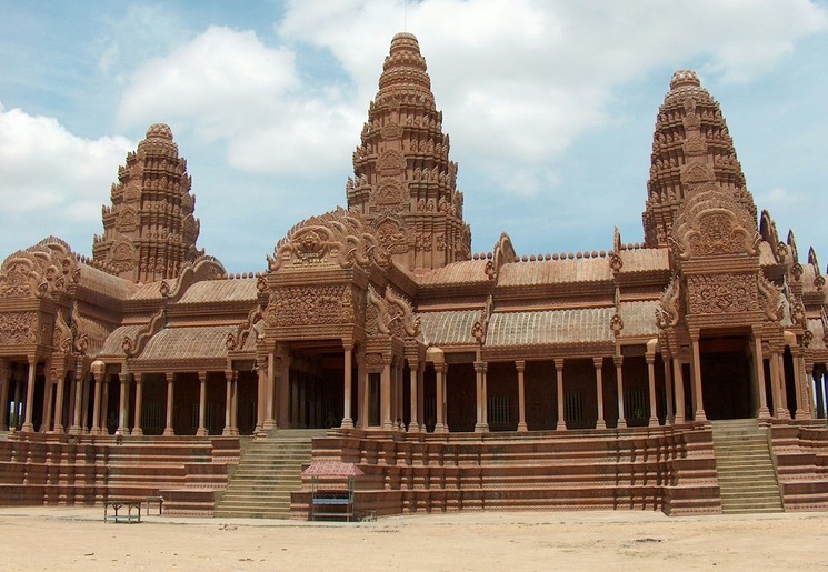 Tempelcomplex bij Oudong, Cambodja