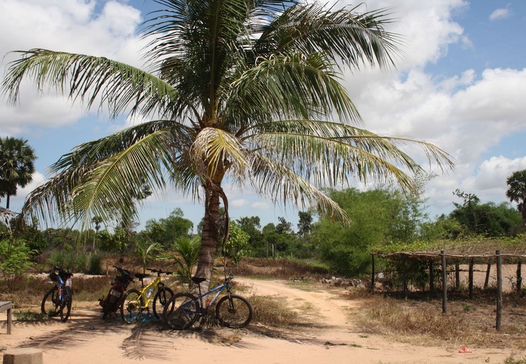 Fietsen op het platteland bij Siem Reap