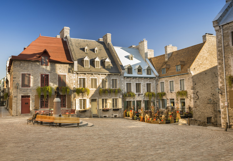 De oude binnenstad van Québec City
