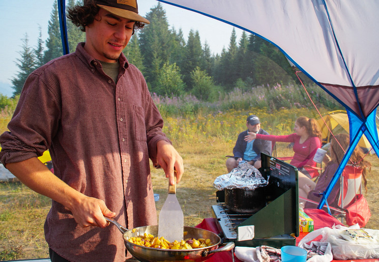 Campfire stories in Revelstoke, Canada