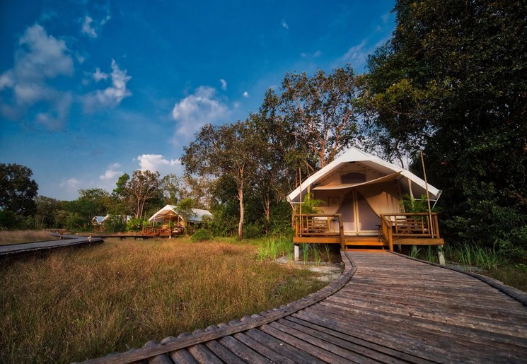 Glamping middenin Botum Sakor National Park in Cambodja