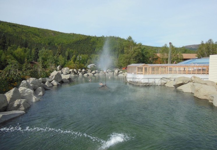 Warmwaterbronnen van Chena Hotsprings, Alaska, Amerika